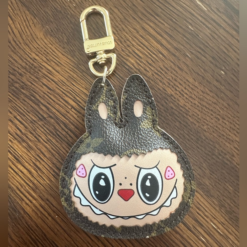 Upcycled Louis Vuitton Labubu keychain